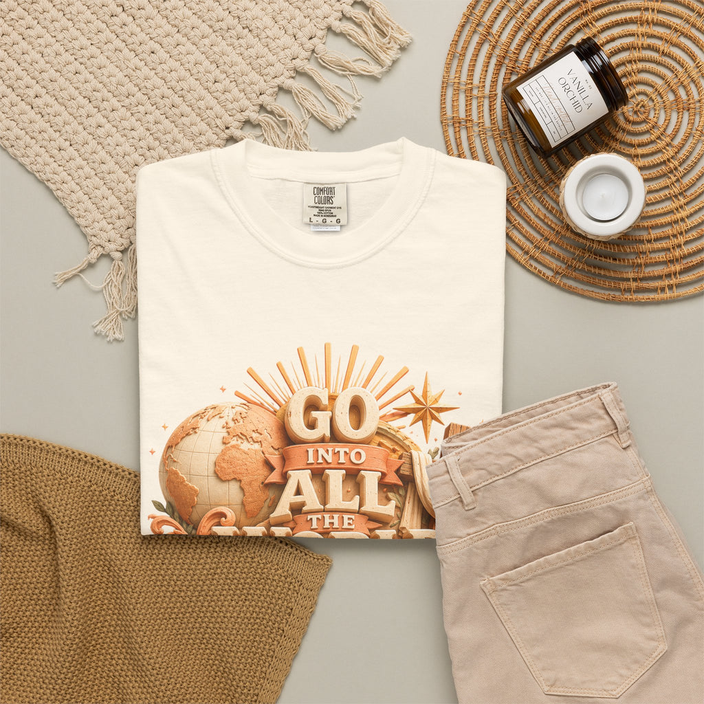 T-Shirt — "Go Into All the World and Preach the Gospel" Christian Mission Tee