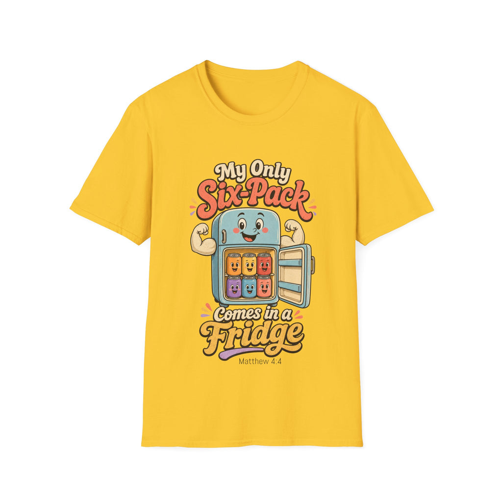 My Only Six-Pack Fridge T-Shirt | Cute Cartoon Refrigerator Design