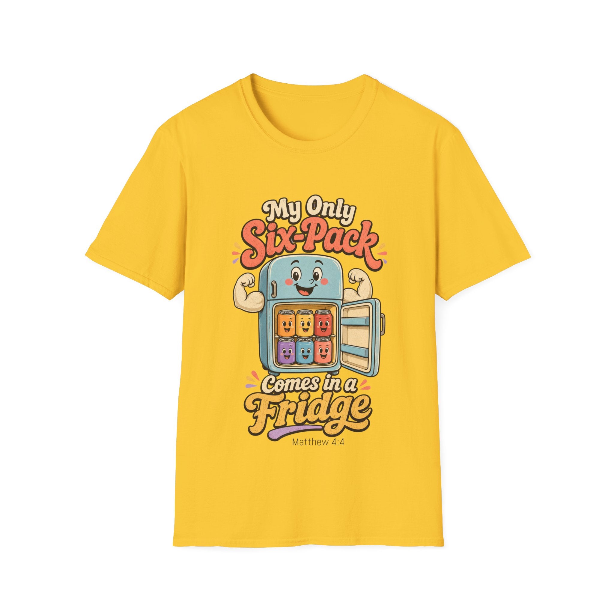 My Only Six-Pack Fridge T-Shirt | Cute Cartoon Refrigerator Design