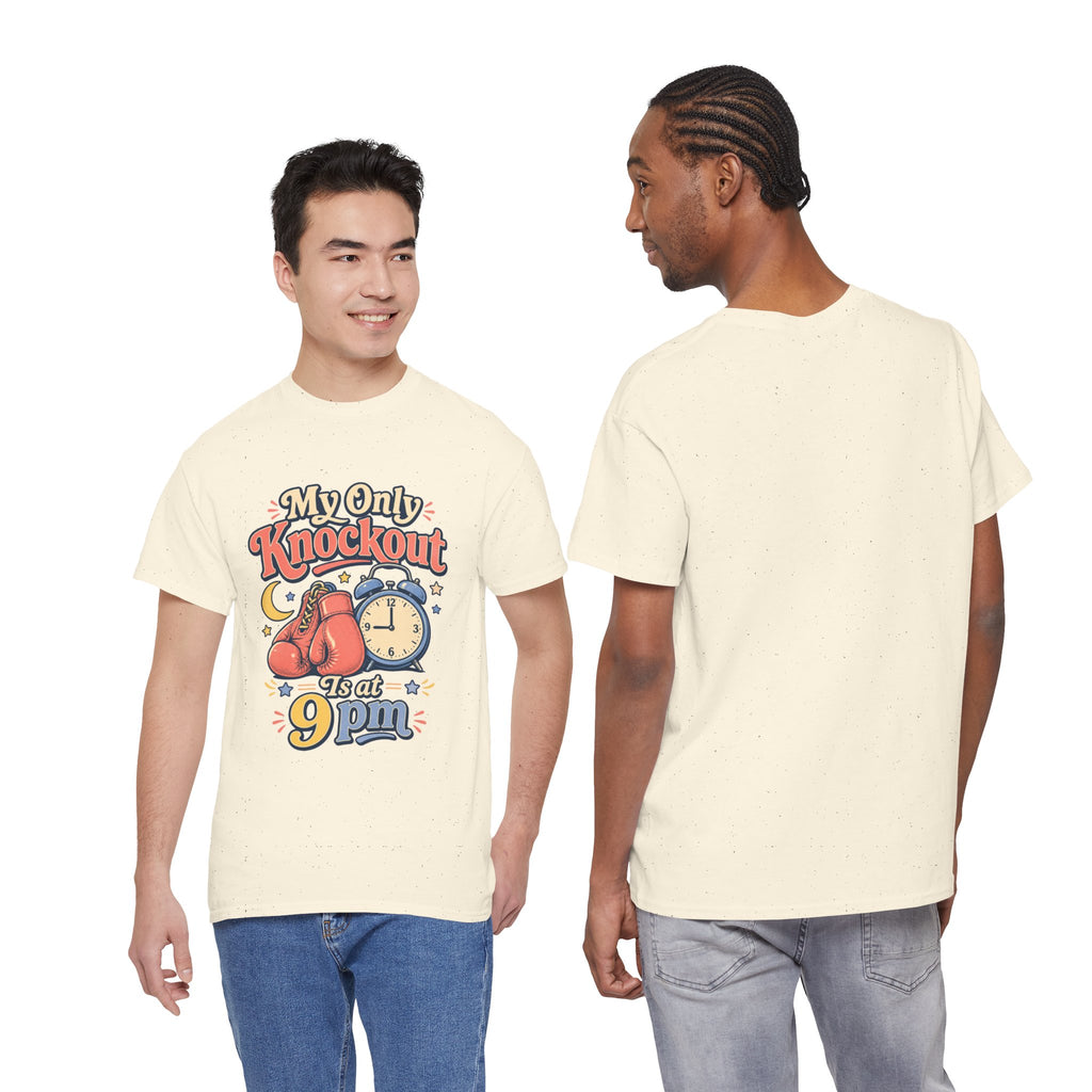 My Only Knockout Is at 9PM T-Shirt |  Funny Night Owl Boxing Graphic Tee  2607044