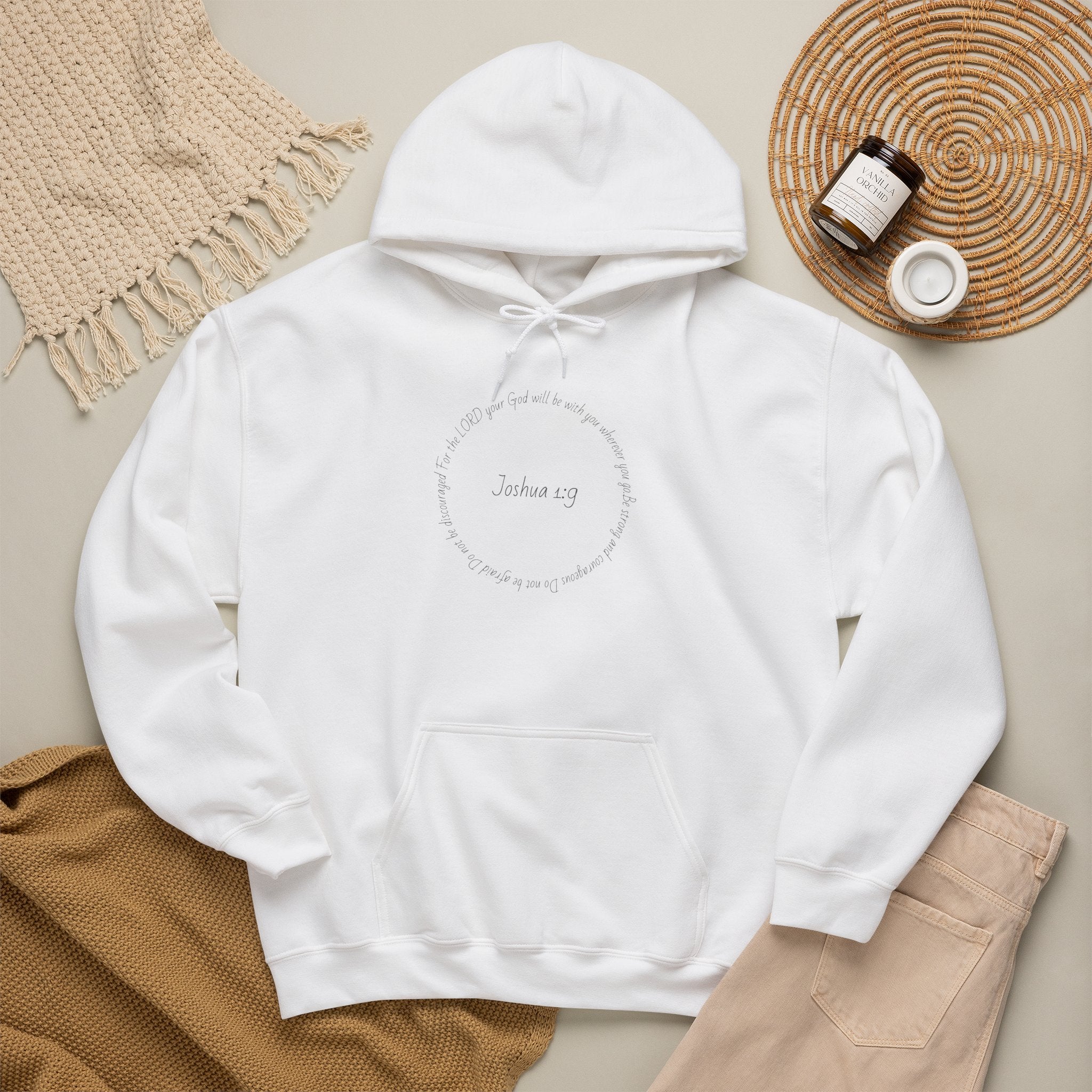 Trust in Faith hoodie | Rustic floral typography sweatshirt