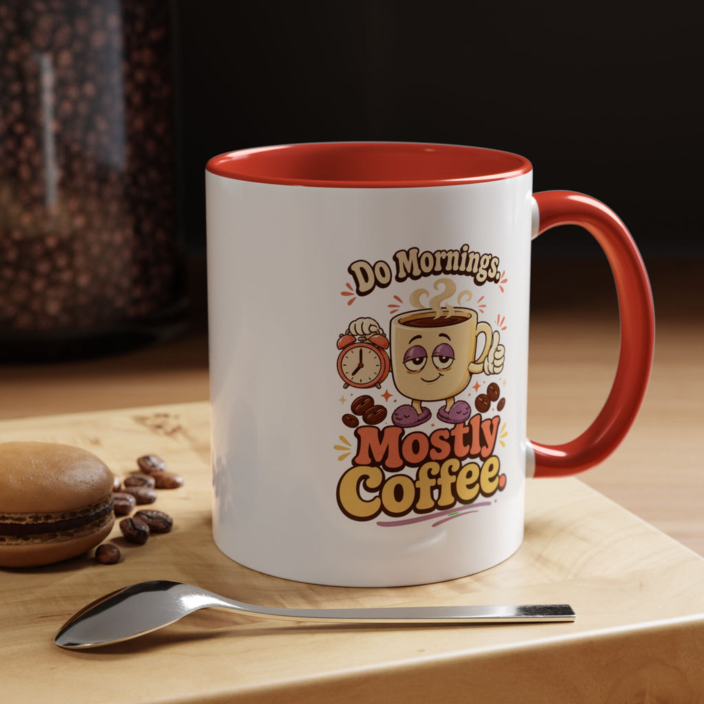 Do Mornings Mostly Coffee Accent Mug — Funny Coffee Lover Gift (11/15oz) 2607039
