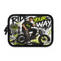 Custom Name Ride Your Way Laptop Sleeve | Youth BMX Graffiti Laptop Case 2607040
