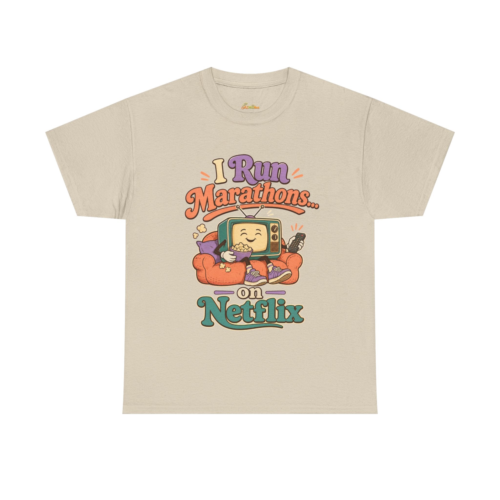 TV Marathon Tee — "I Run Marathons on Netflix" Funny Binge-Watching Shirt 2607019