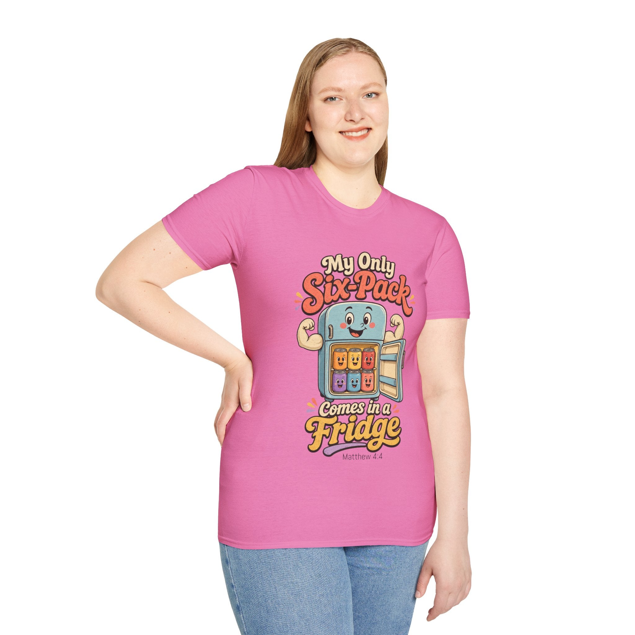 My Only Six-Pack Fridge T-Shirt | Cute Cartoon Refrigerator Design