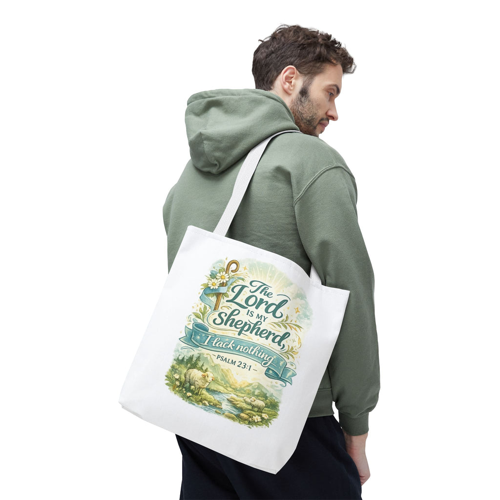 Floral Faith Tote Bag | The Lord Is My Shepherd | Psalm 23:1  4 Colors 2607043