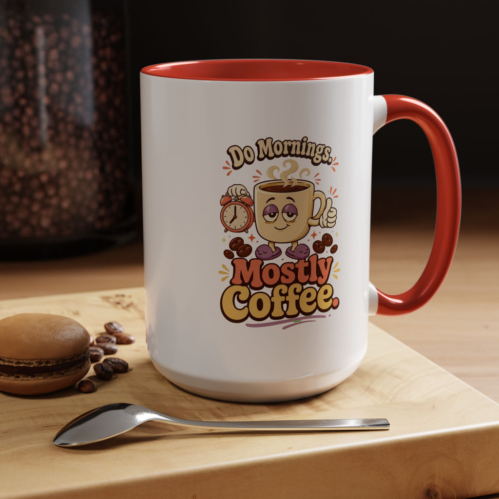 Do Mornings Mostly Coffee Accent Mug — Funny Coffee Lover Gift (11/15oz) 2607039