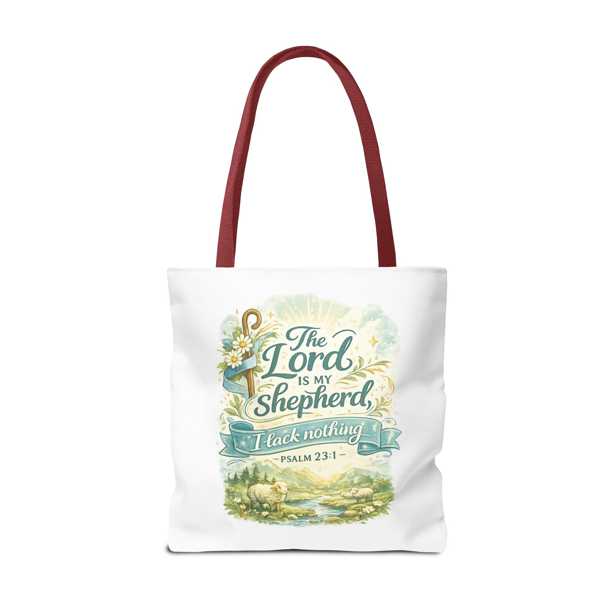 Floral Faith Tote Bag | The Lord Is My Shepherd | Psalm 23:1  4 Colors 2607043