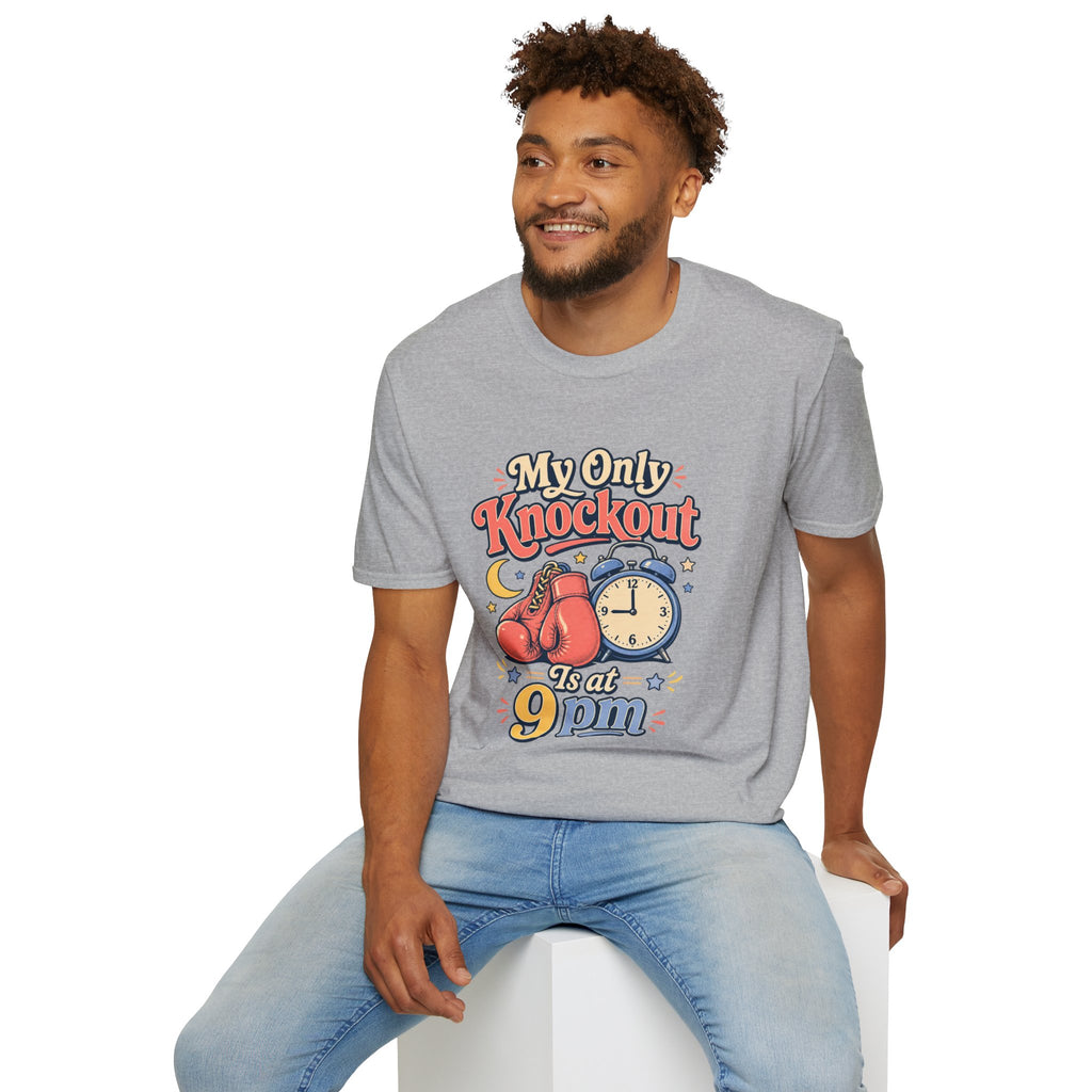 T Shirt | My Only Knockout Is at 9 PM | Retro Boxing Sleep Vibe