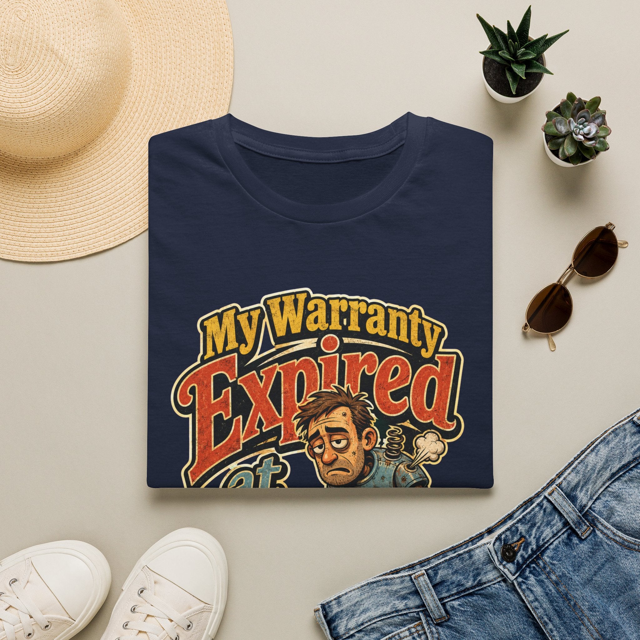 Unisex Soft stylet-Shirt — “My Warranty Expired at 25” Vintage Humorous Tee 2607011