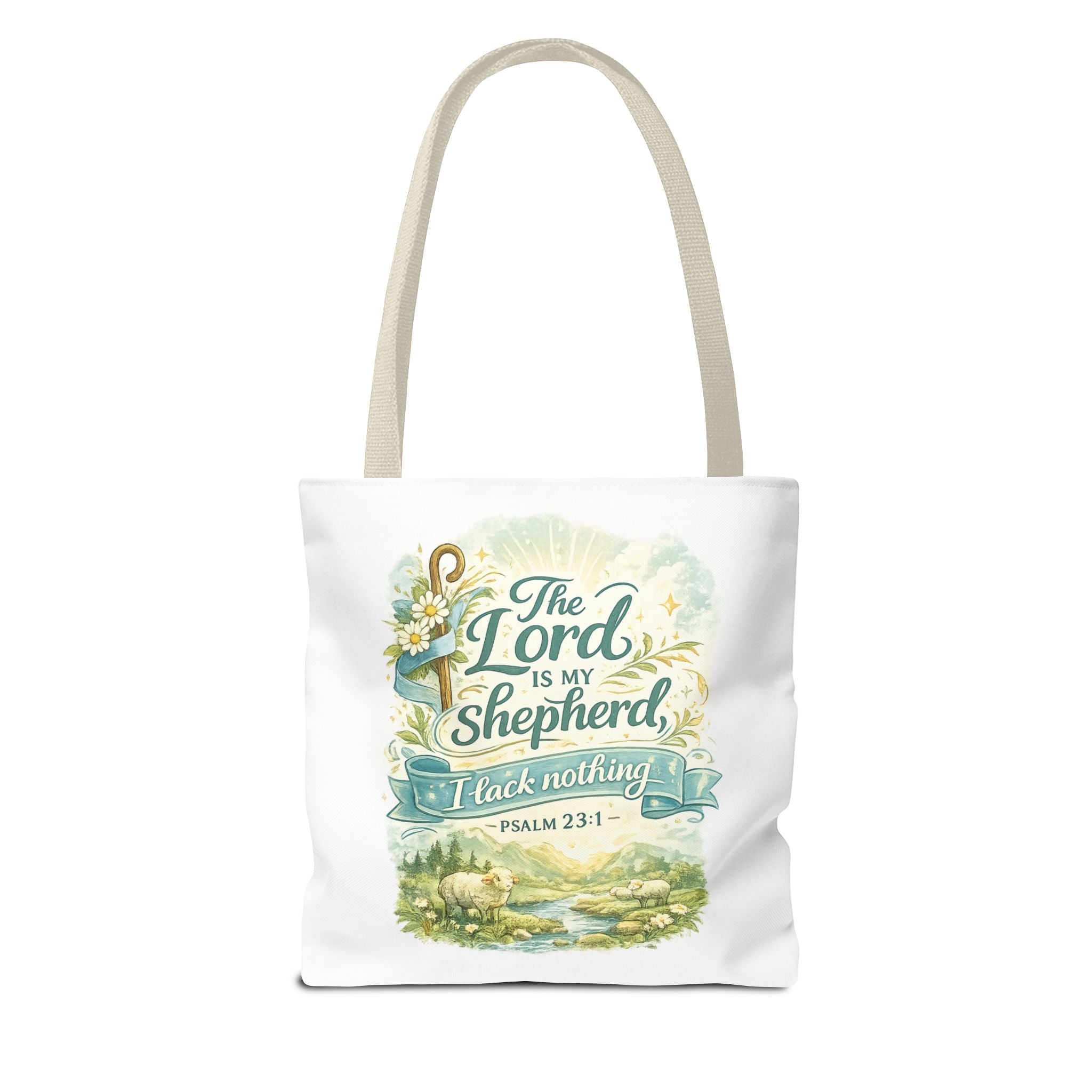 Floral Faith Tote Bag | The Lord Is My Shepherd | Psalm 23:1  4 Colors 2607043