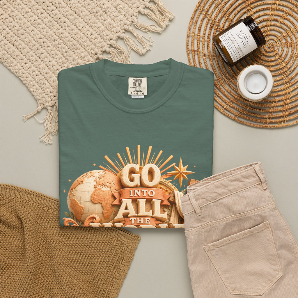 T-Shirt — "Go Into All the World and Preach the Gospel" Christian Mission Tee
