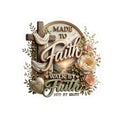 Faith sticker | Christian cross floral cut sticker