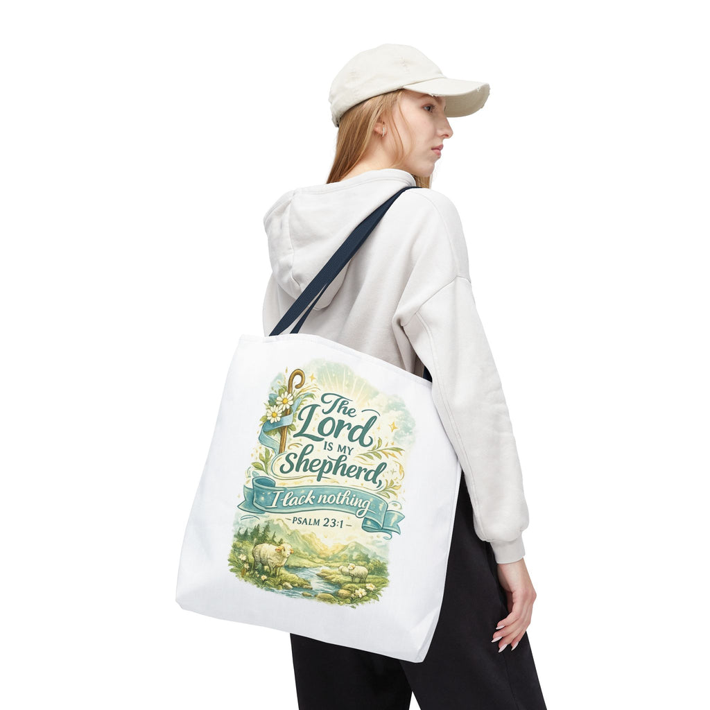 Floral Faith Tote Bag | The Lord Is My Shepherd | Psalm 23:1  4 Colors 2607043