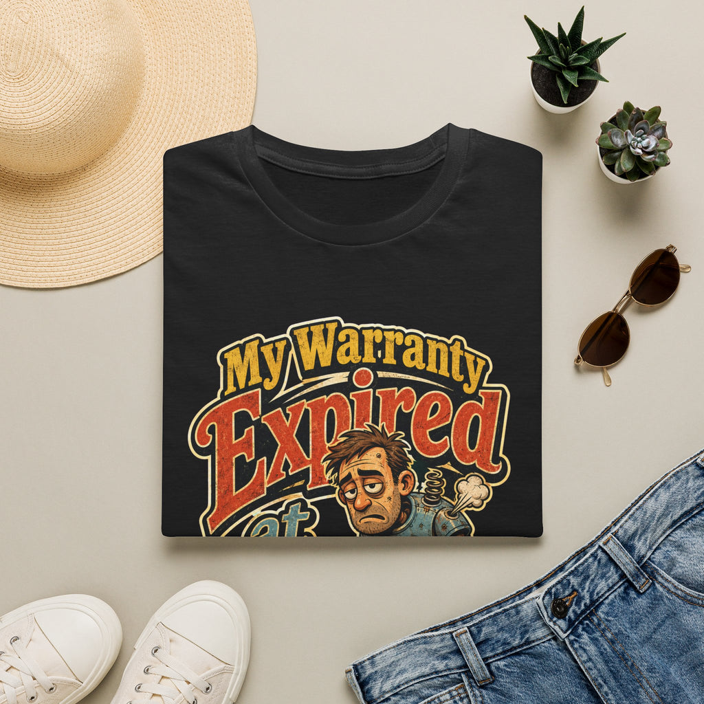 Unisex Soft stylet-Shirt — “My Warranty Expired at 25” Vintage Humorous Tee