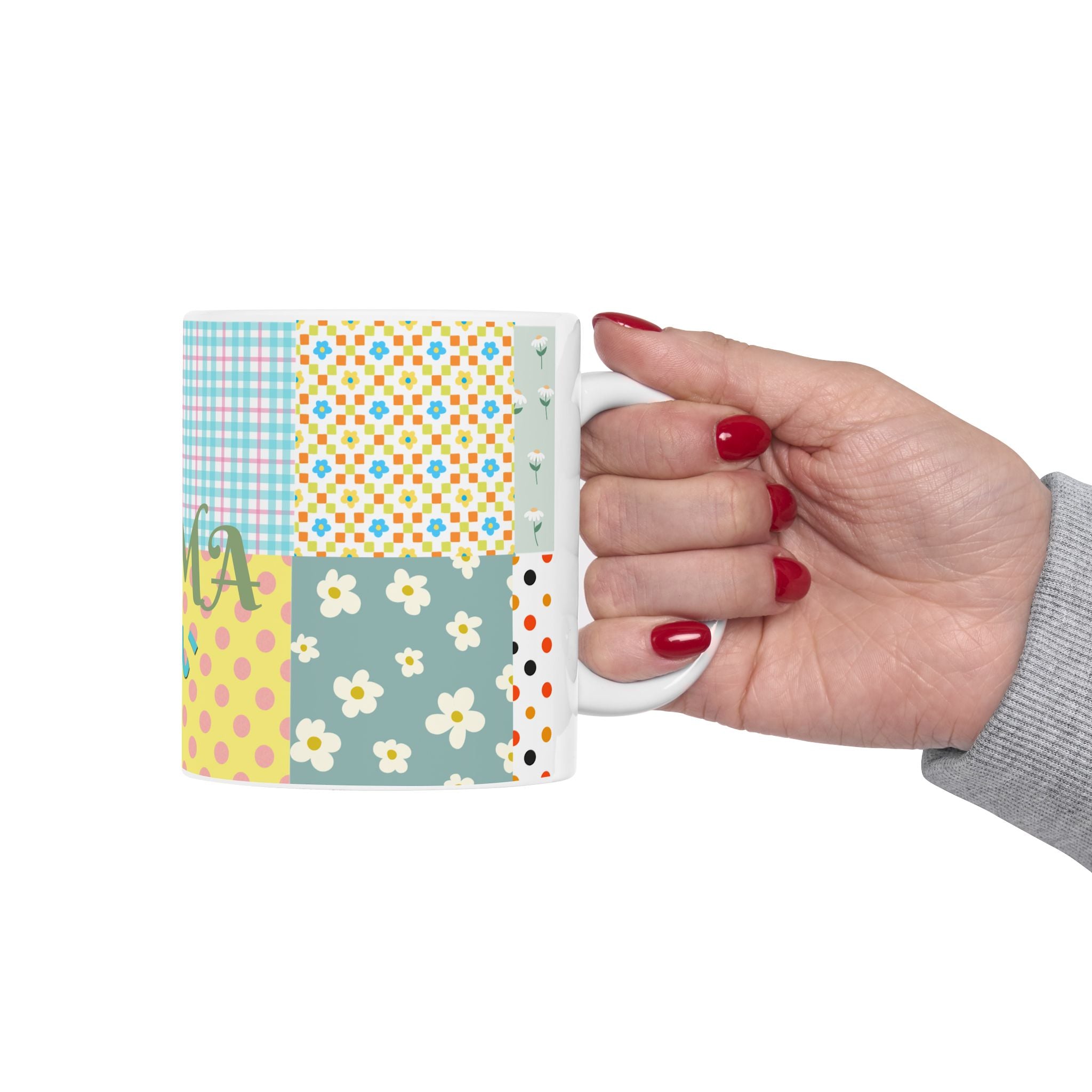 Custom Floral For Thank You Ceramic Coffee Mug   | Love Leaves Beautiful Marks | Memorial Coffee Cup (11oz, 15oz) 2607035