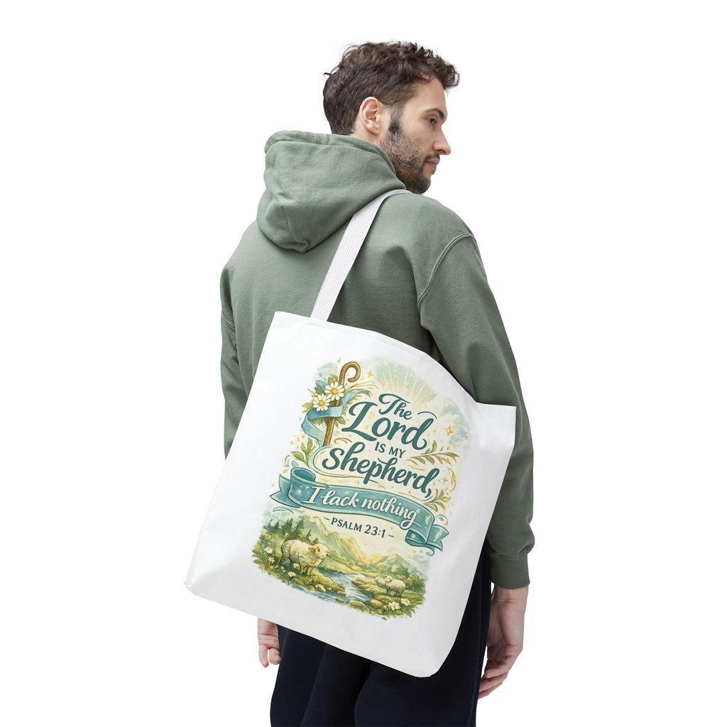 Floral Faith Tote Bag | The Lord Is My Shepherd | Psalm 23:1  4 Colors 2607043