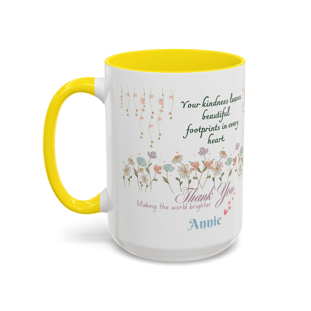 Custom Name for Thank You Coffee Mug | Personalized  Grateful Floral Grateful Coffee Mug |  Gentle Remembrance 11oz | 15oz 2607033