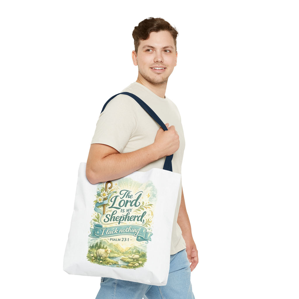 Floral Faith Tote Bag | The Lord Is My Shepherd | Psalm 23:1  4 Colors 2607043