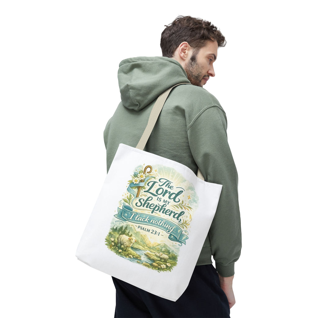 Floral Faith Tote Bag | The Lord Is My Shepherd | Psalm 23:1  4 Colors 2607043