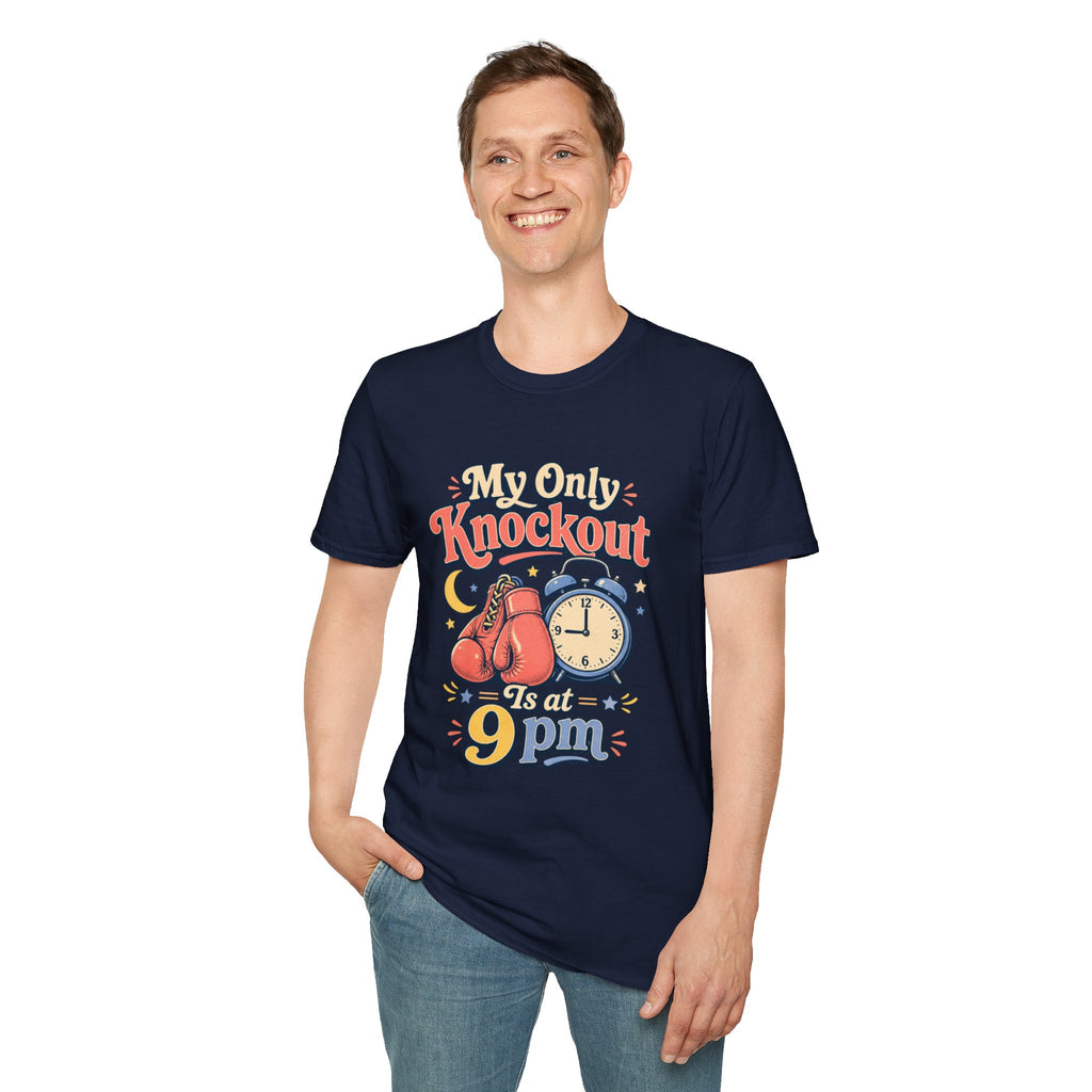 T Shirt | My Only Knockout Is at 9 PM | Retro Boxing Sleep Vibe