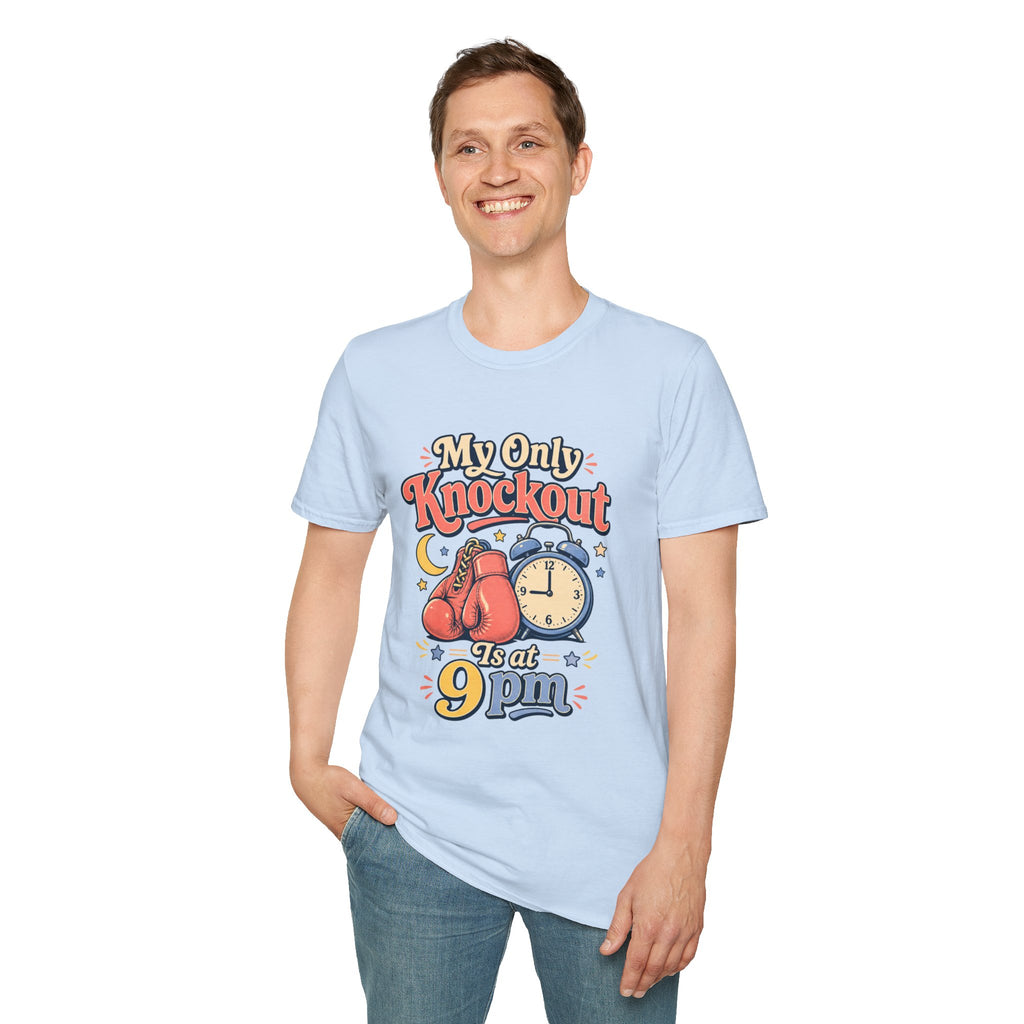T Shirt | My Only Knockout Is at 9 PM | Retro Boxing Sleep Vibe
