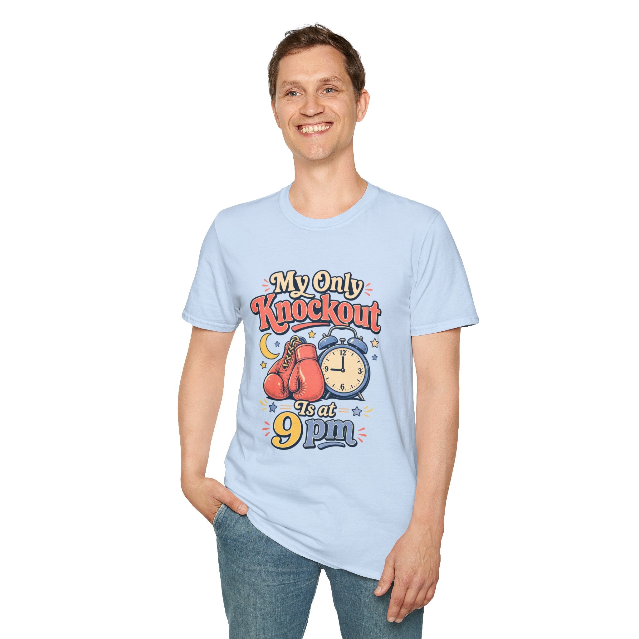 T Shirt | My Only Knockout Is at 9 PM | Retro Boxing Sleep Vibe