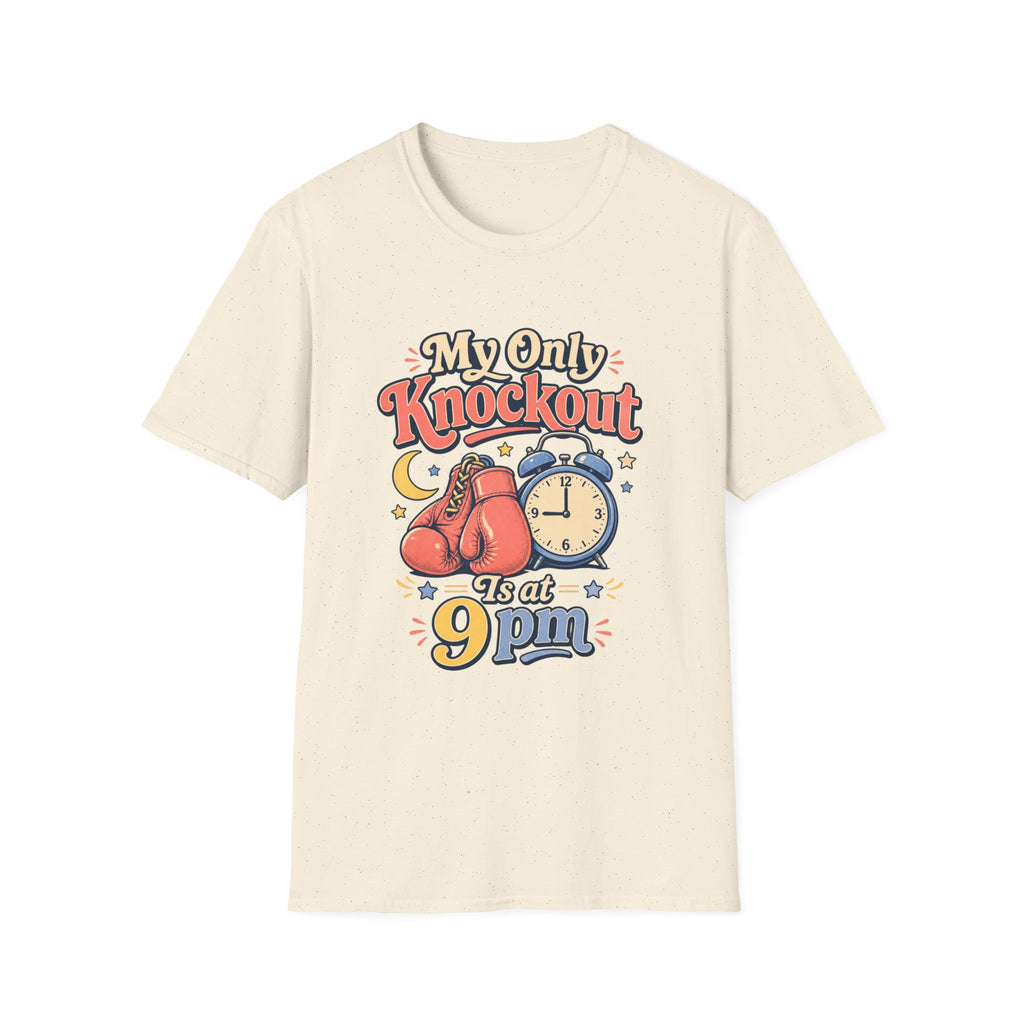 T Shirt | My Only Knockout Is at 9 PM | Retro Boxing Sleep Vibe
