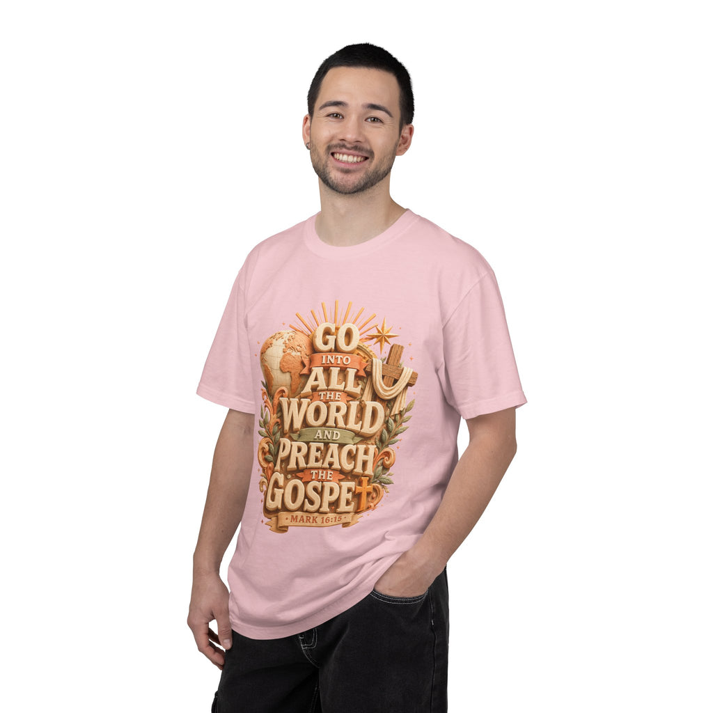 T-Shirt — "Go Into All the World and Preach the Gospel" Christian Mission Tee