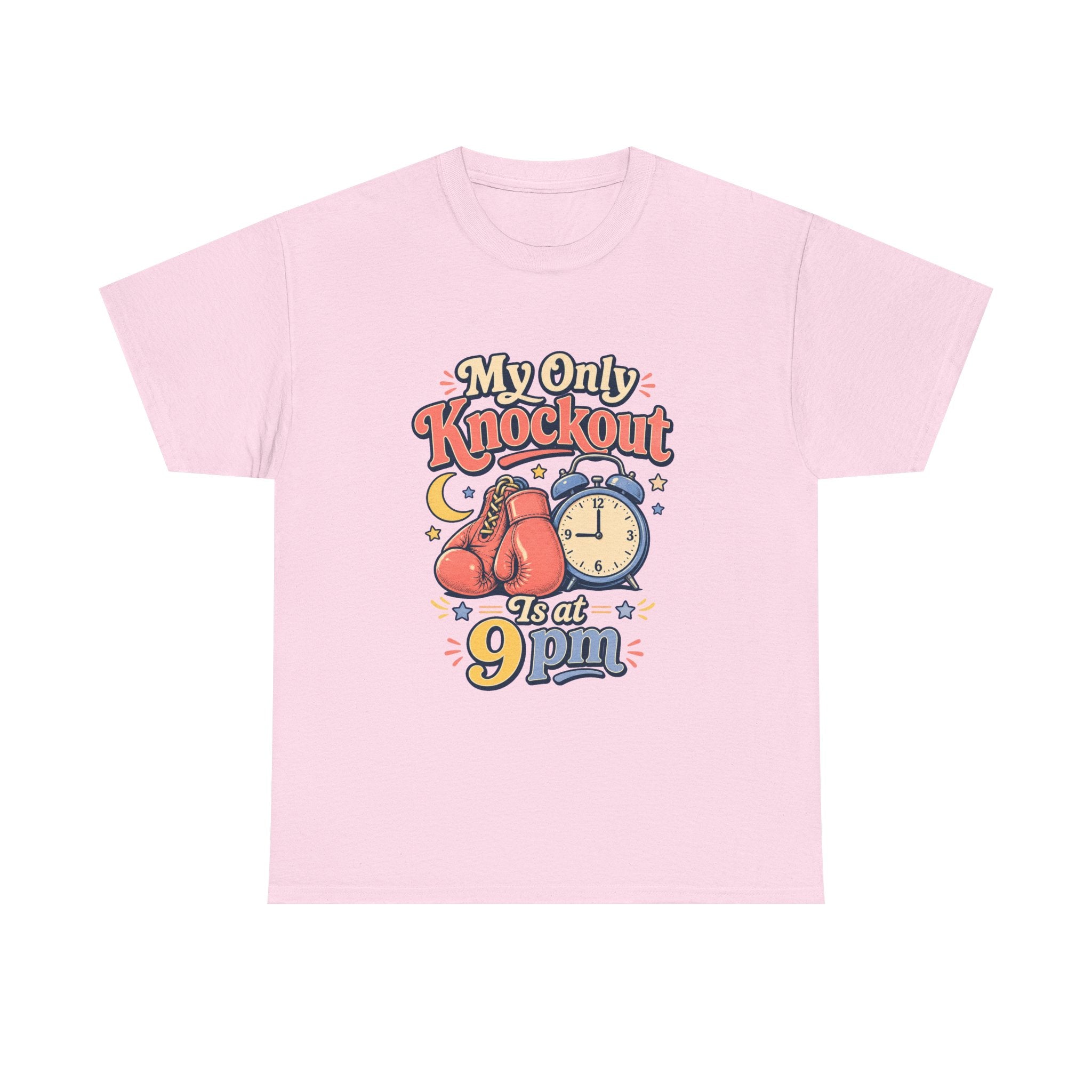 My Only Knockout Is at 9PM T-Shirt |  Funny Night Owl Boxing Graphic Tee  2607044