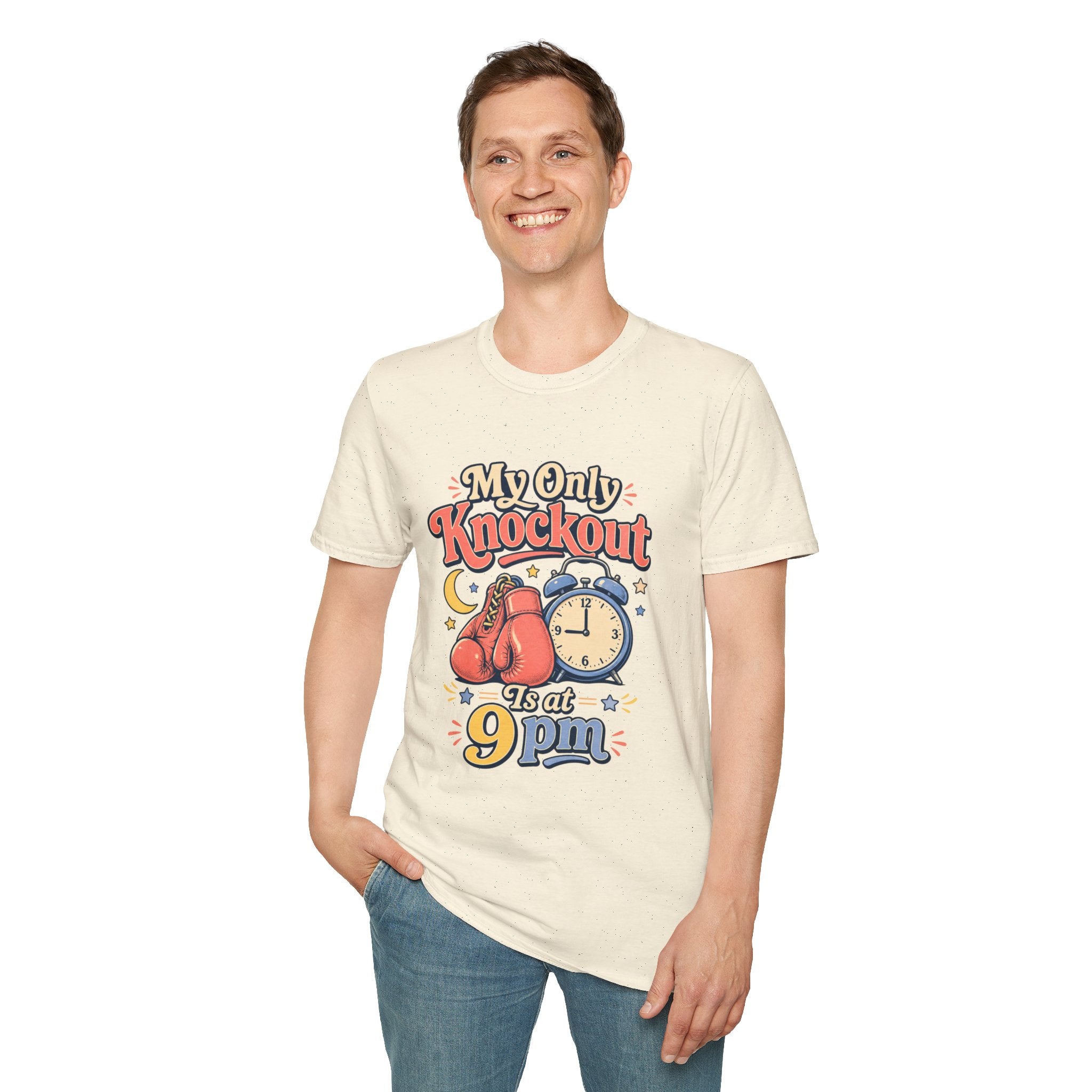 T Shirt | My Only Knockout Is at 9 PM | Retro Boxing Sleep Vibe