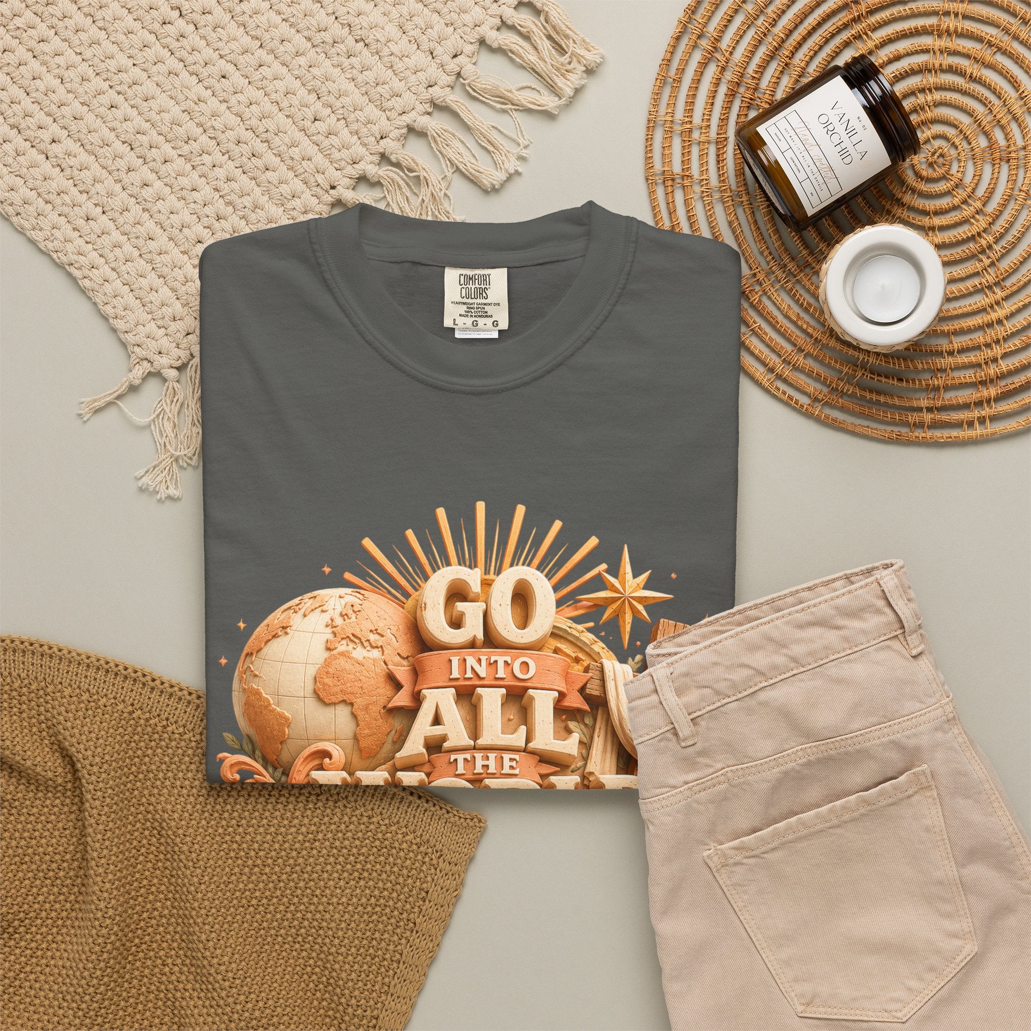 T-Shirt — "Go Into All the World and Preach the Gospel" Christian Mission Tee