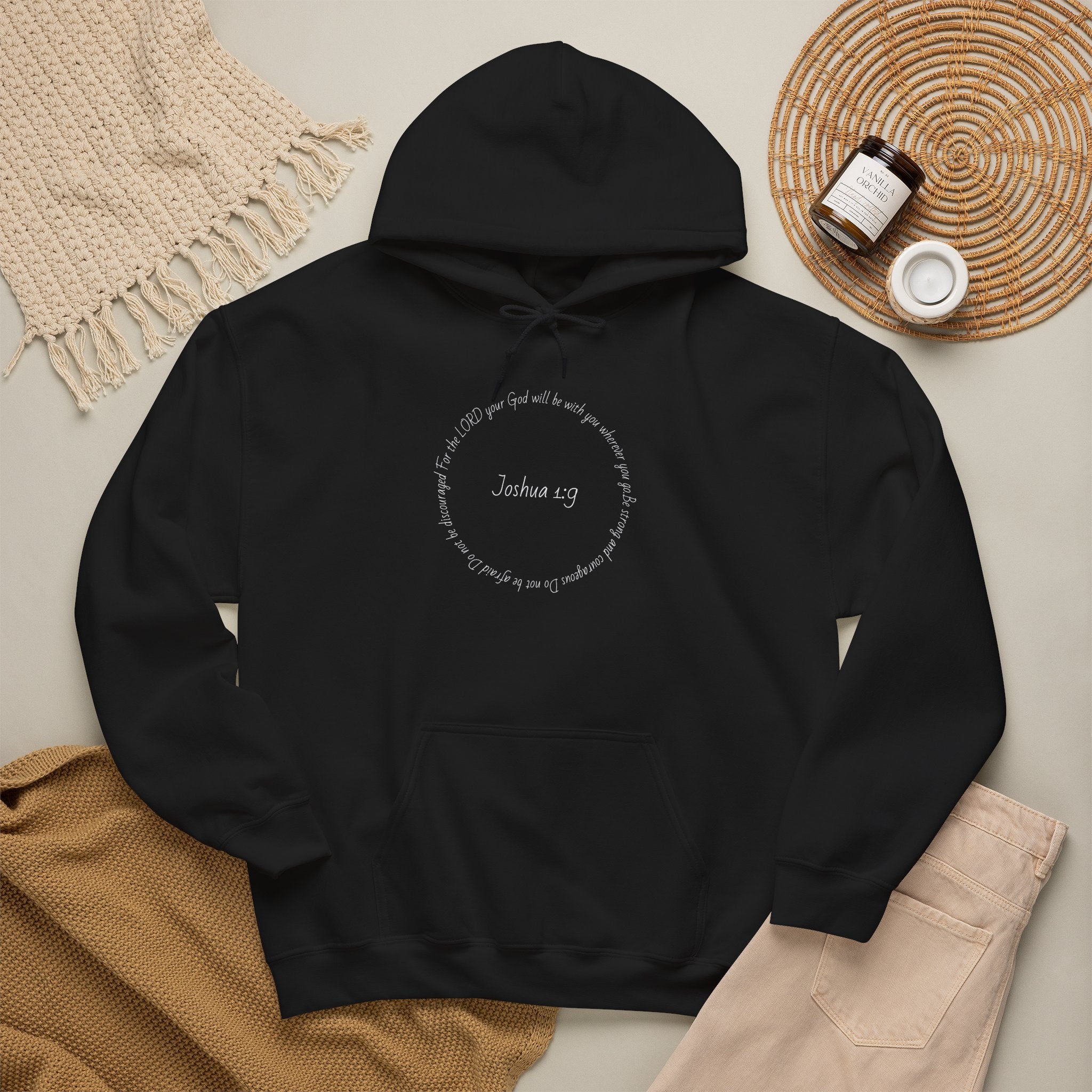 Trust in Faith hoodie | Rustic floral typography sweatshirt