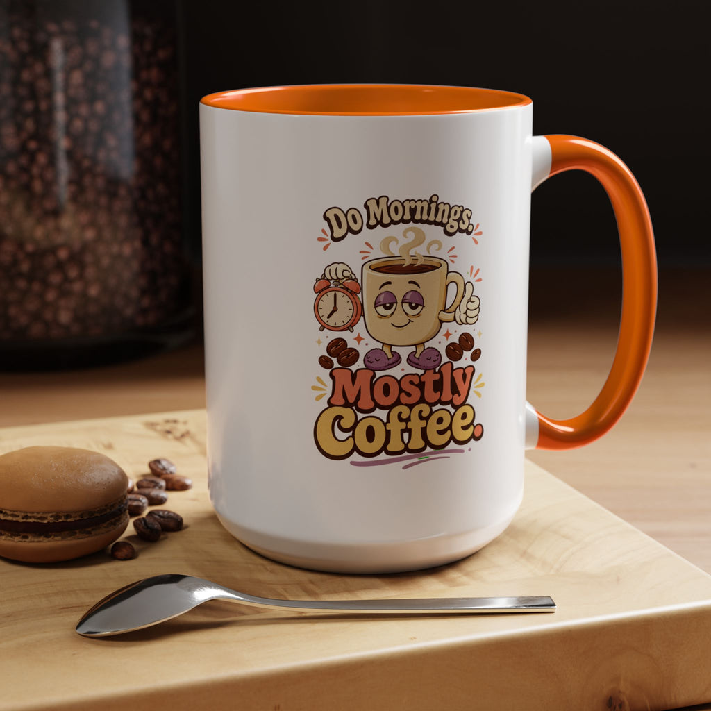 Do Mornings Mostly Coffee Accent Mug — Funny Coffee Lover Gift (11/15oz) 2607039