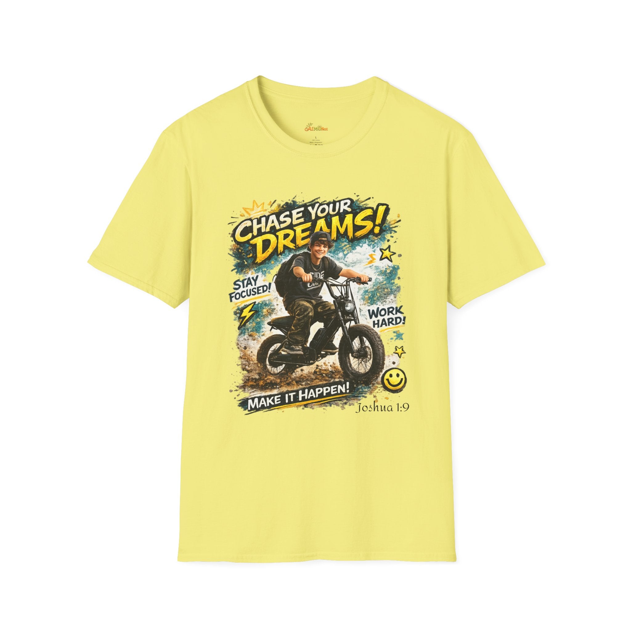 Chase Your Dreams Motorcycle Rider T-Shirt | Motivational Graphic Tee