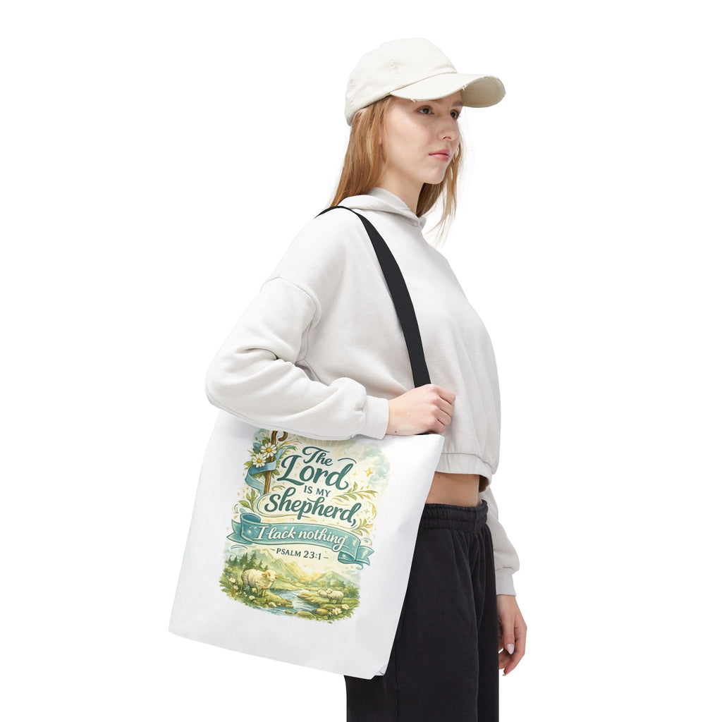 Floral Faith Tote Bag | The Lord Is My Shepherd | Psalm 23:1  4 Colors 2607043