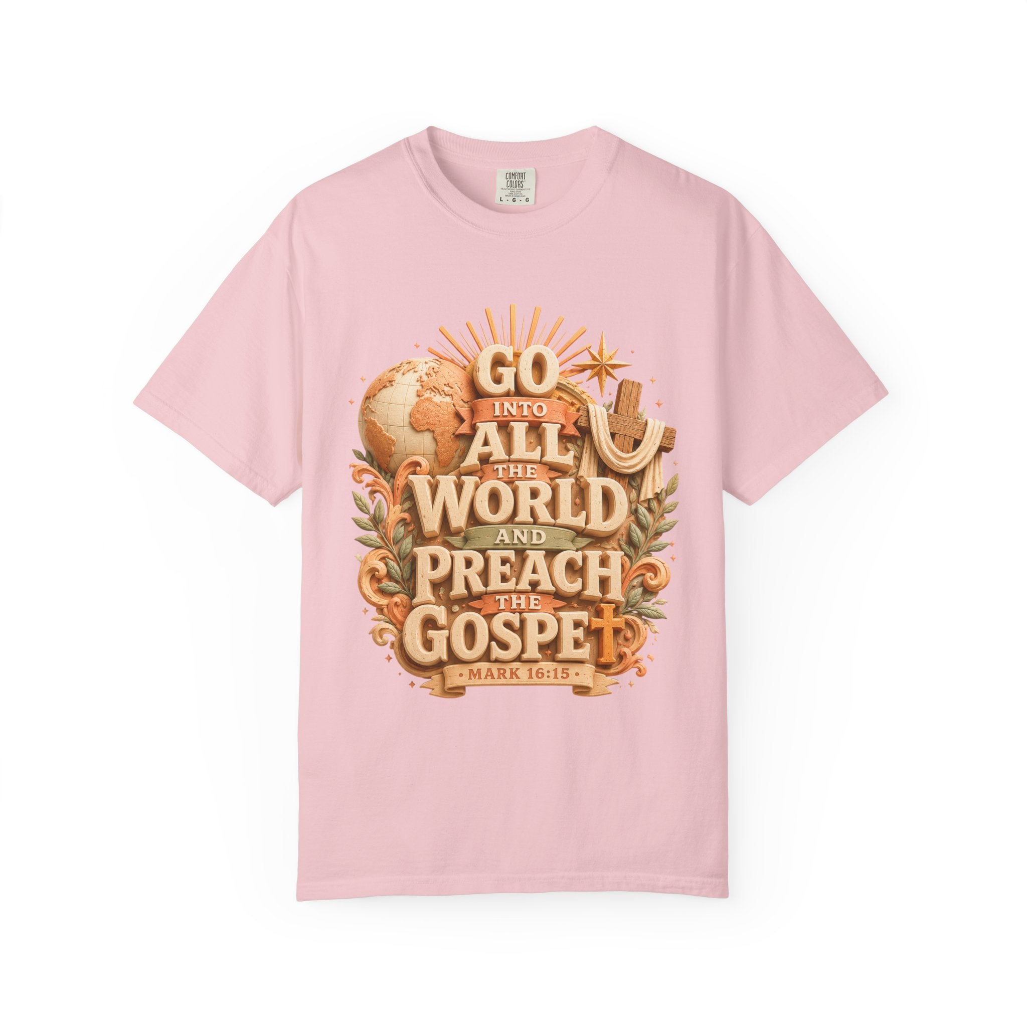T-Shirt — "Go Into All the World and Preach the Gospel" Christian Mission Tee 2607022