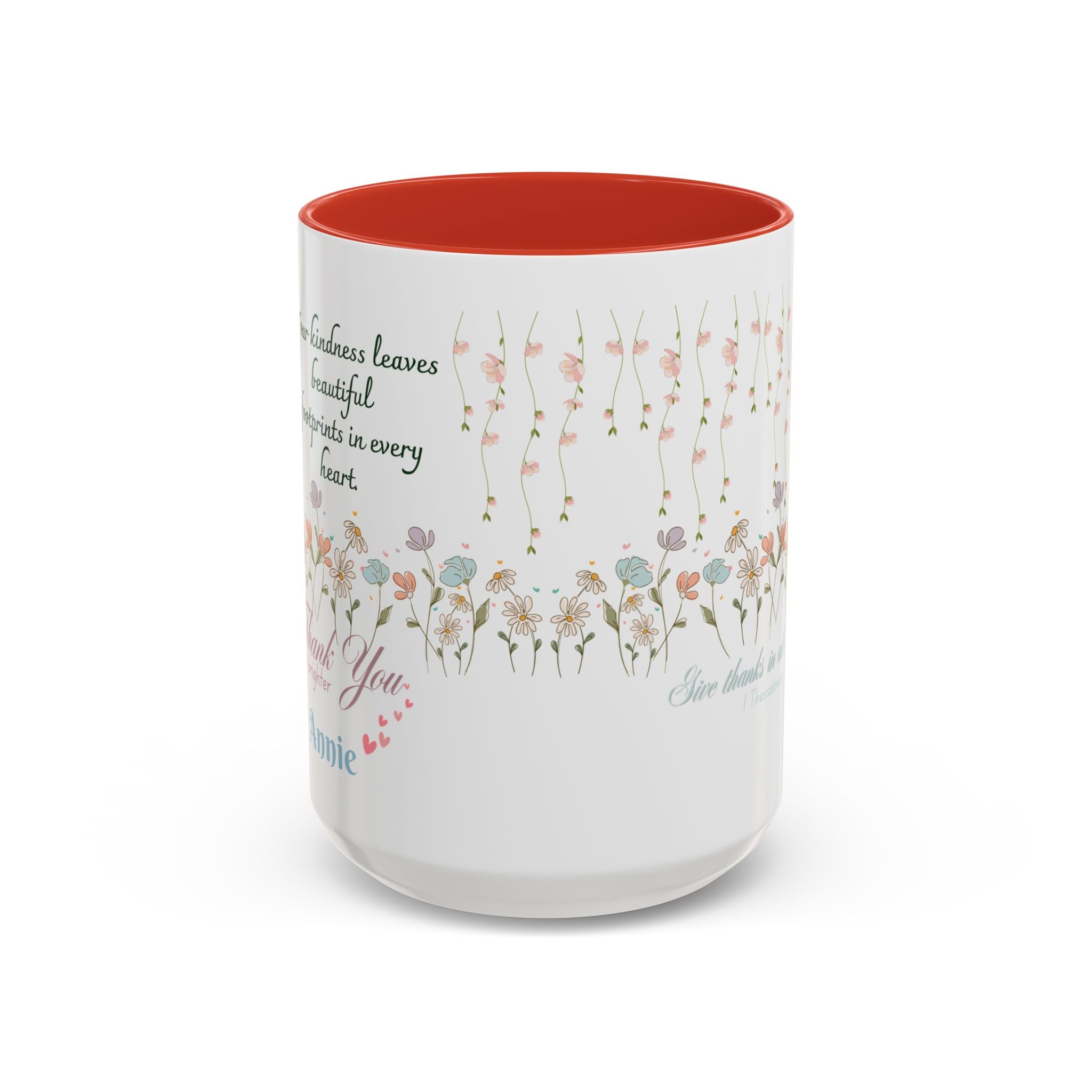 Custom Name for Thank You Coffee Mug | Personalized  Grateful Floral Grateful Coffee Mug |  Gentle Remembrance 11oz | 15oz 2607033