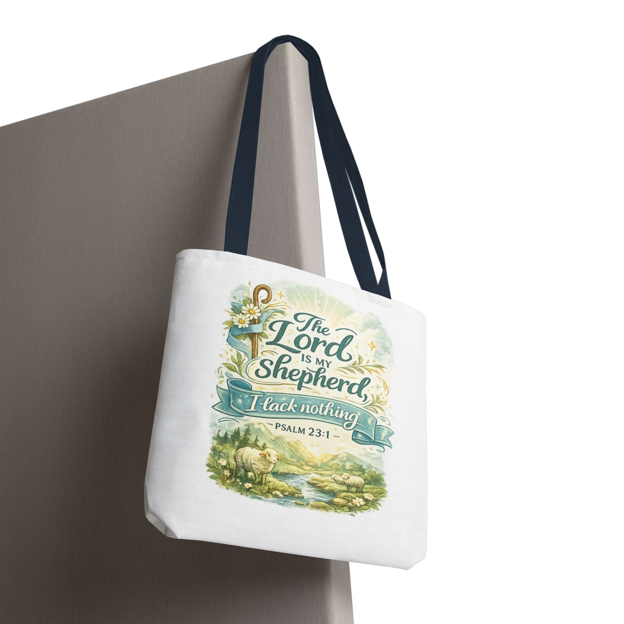 Floral Faith Tote Bag | The Lord Is My Shepherd | Psalm 23:1  4 Colors 2607043