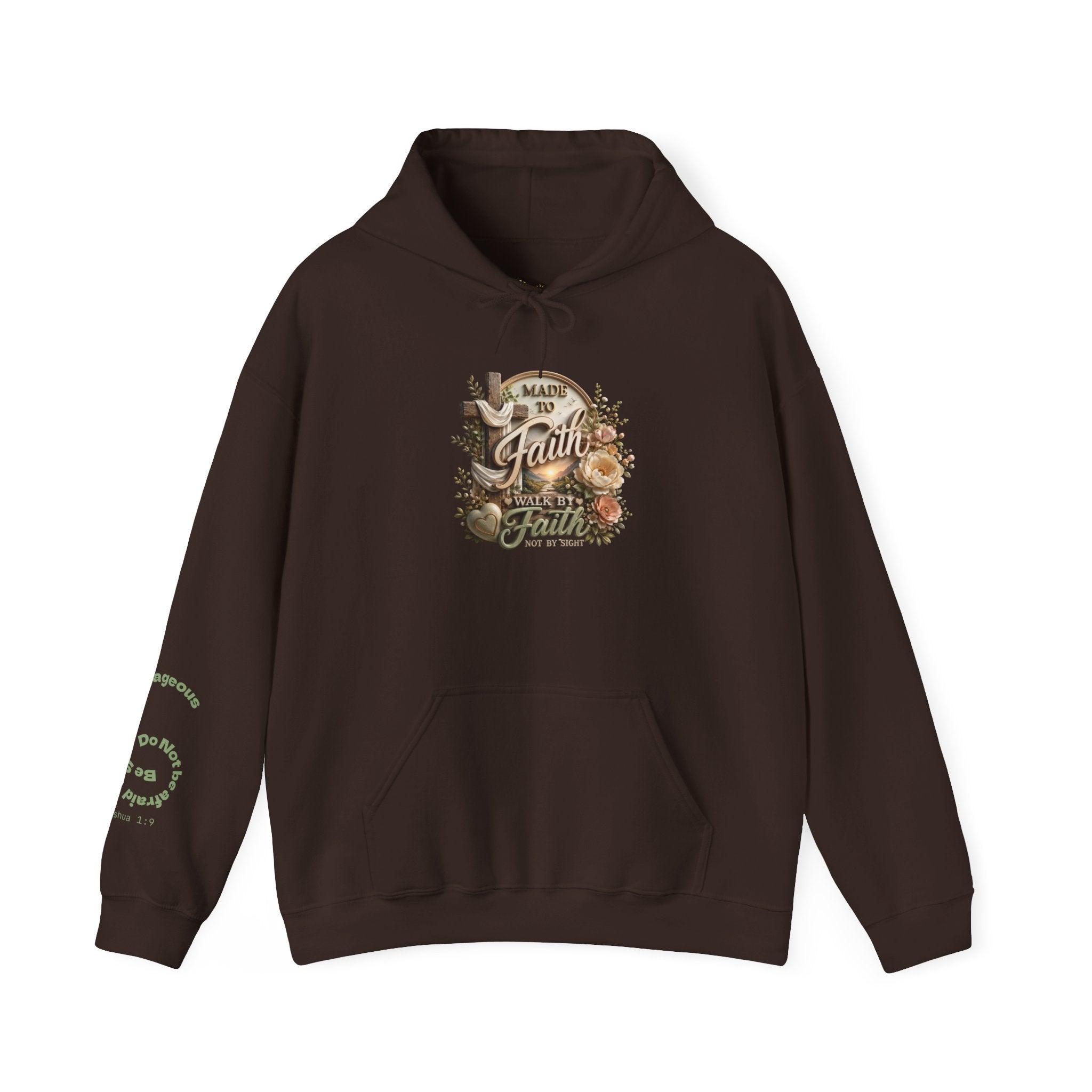 Faith Over Fear hoodie | Christian scripture floral design