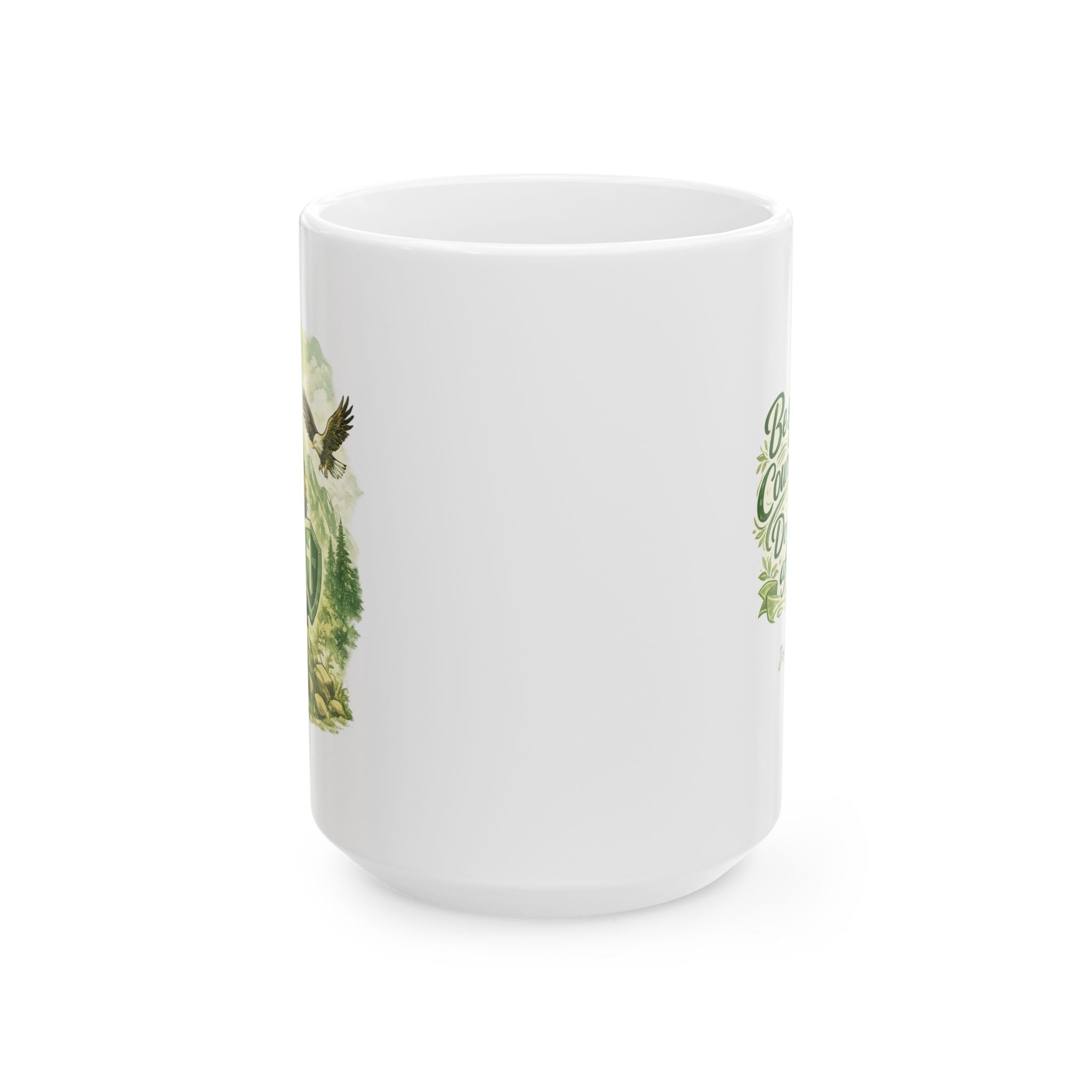 Be Strong and Courageous Lion | Christian Faith Warrior Design | Courage & Strength Bible Inspired Artwork | Mug — Nature  Illustration (11oz, 15oz) 2607025