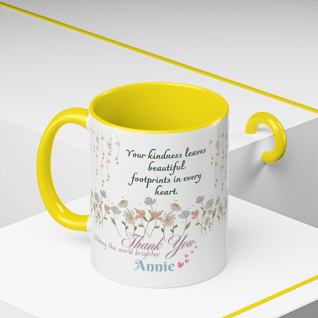 Custom Name for Thank You Coffee Mug | Personalized  Grateful Floral Grateful Coffee Mug |  Gentle Remembrance 11oz | 15oz 2607033