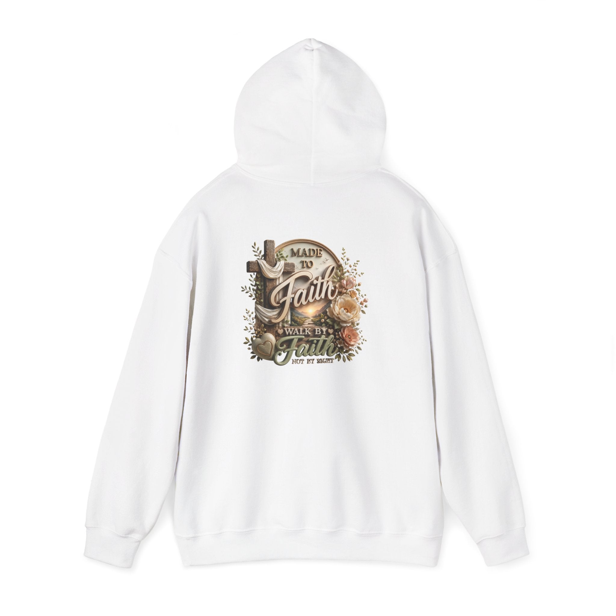 Trust in Faith hoodie | Rustic floral typography sweatshirt