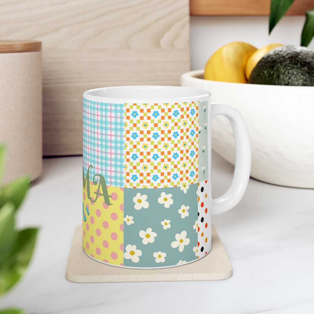Custom Floral For Thank You Ceramic Coffee Mug   | Love Leaves Beautiful Marks | Memorial Coffee Cup (11oz, 15oz) 2607035