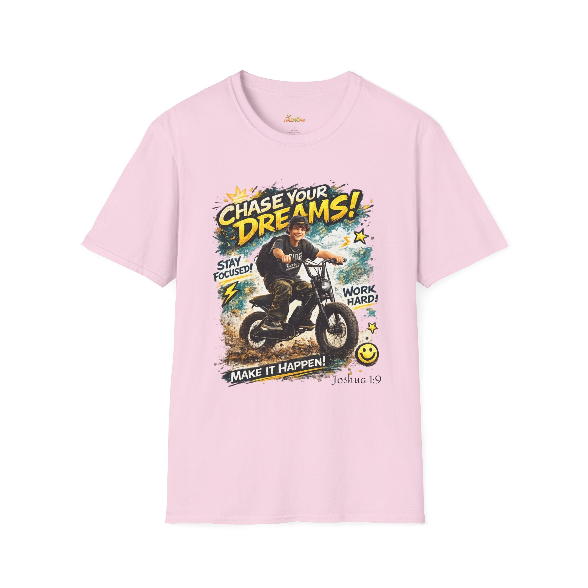 Chase Your Dreams Motorcycle Rider T-Shirt | Motivational Graphic Tee