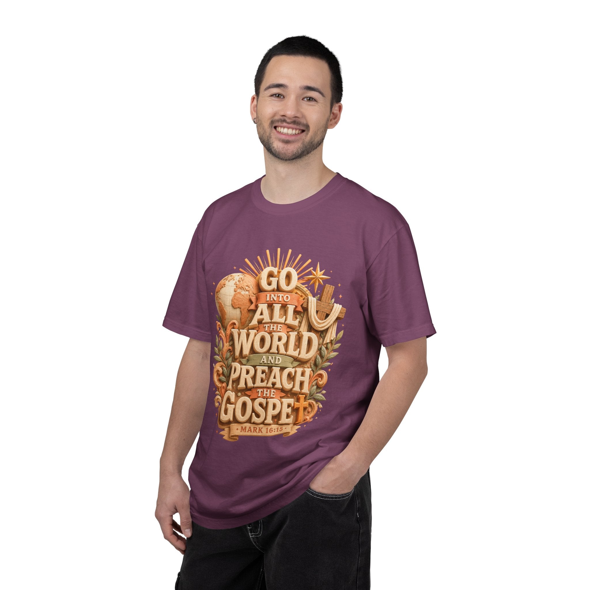 T-Shirt — "Go Into All the World and Preach the Gospel" Christian Mission Tee