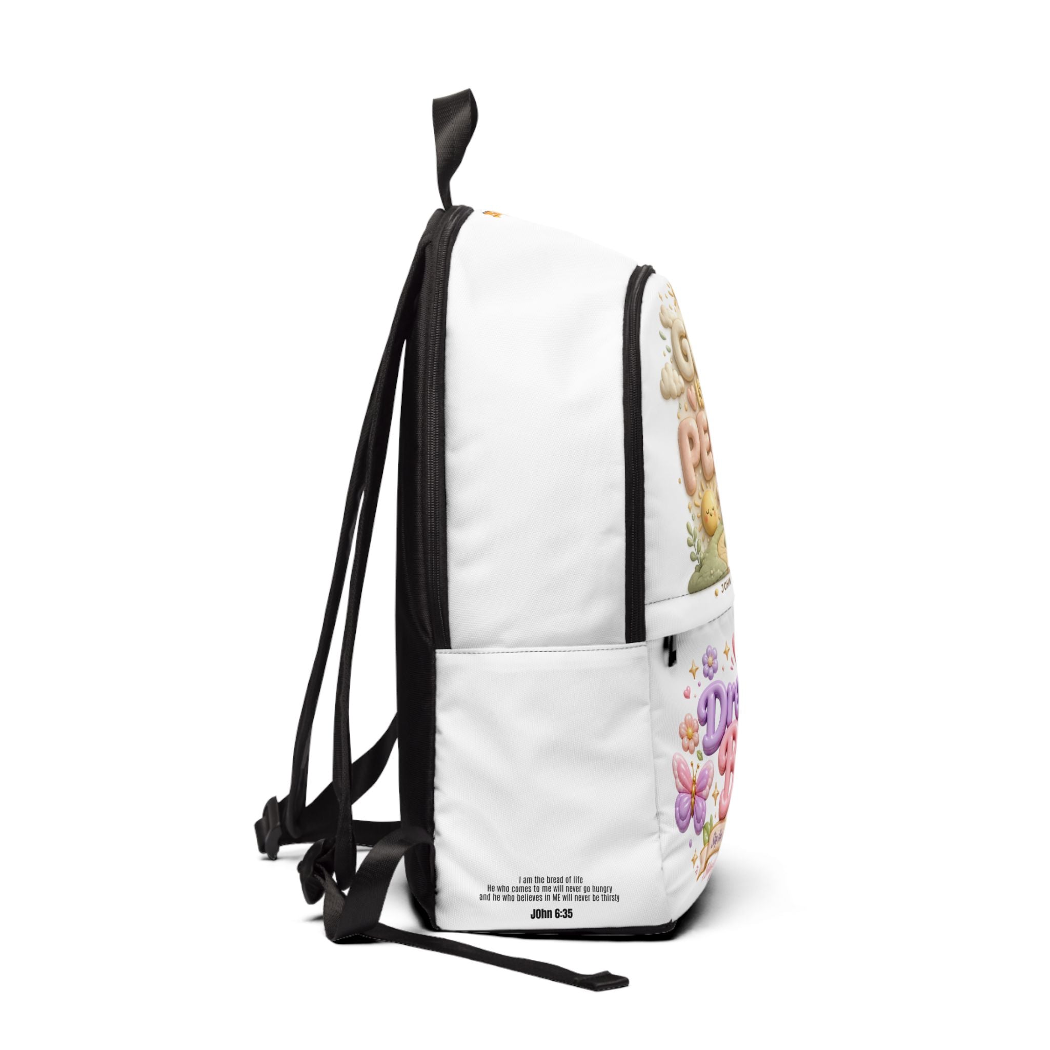 God Is My Peace Dream Big floral backpack | Christian inspirational backpack