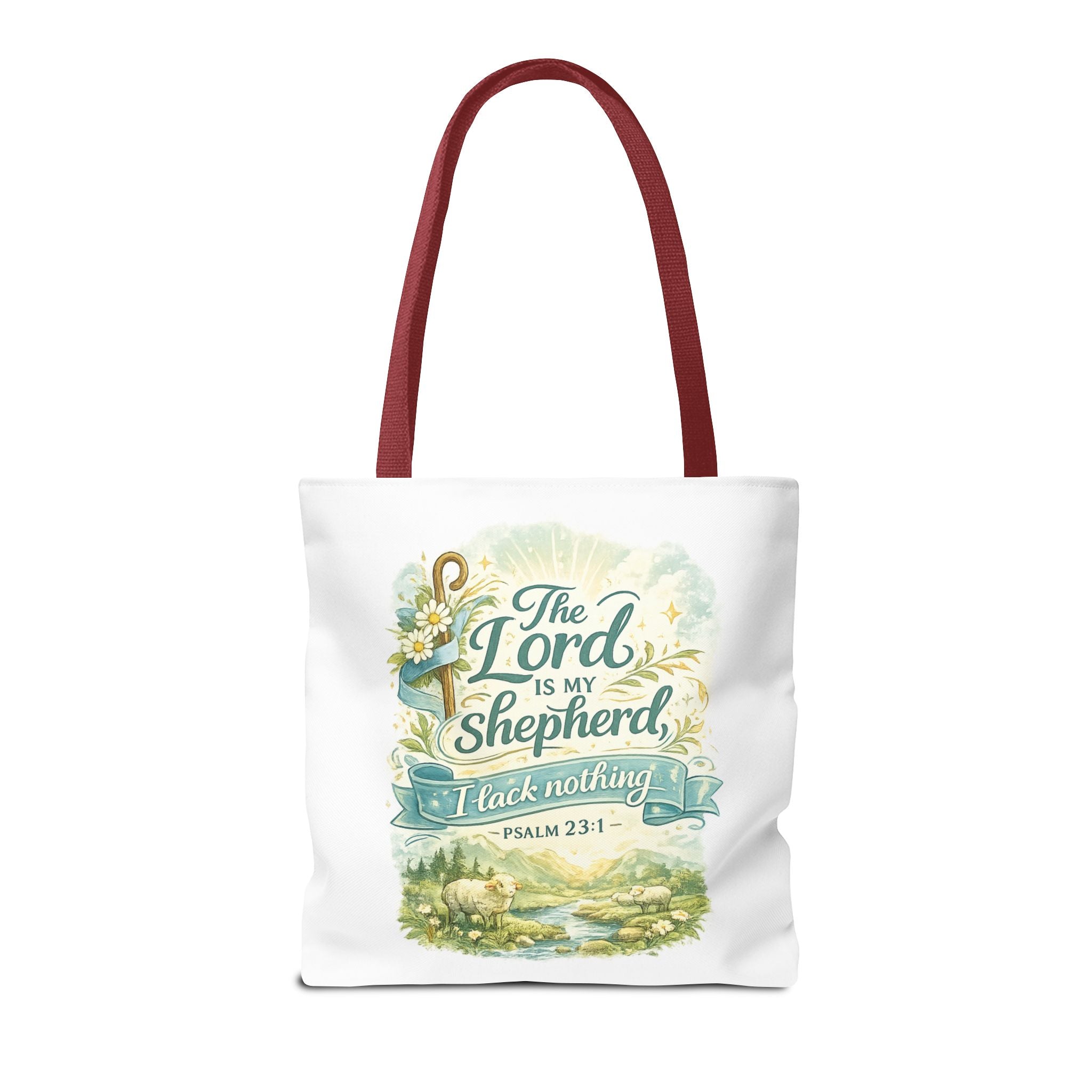 Floral Faith Tote Bag | The Lord Is My Shepherd | Psalm 23:1  4 Colors 2607043