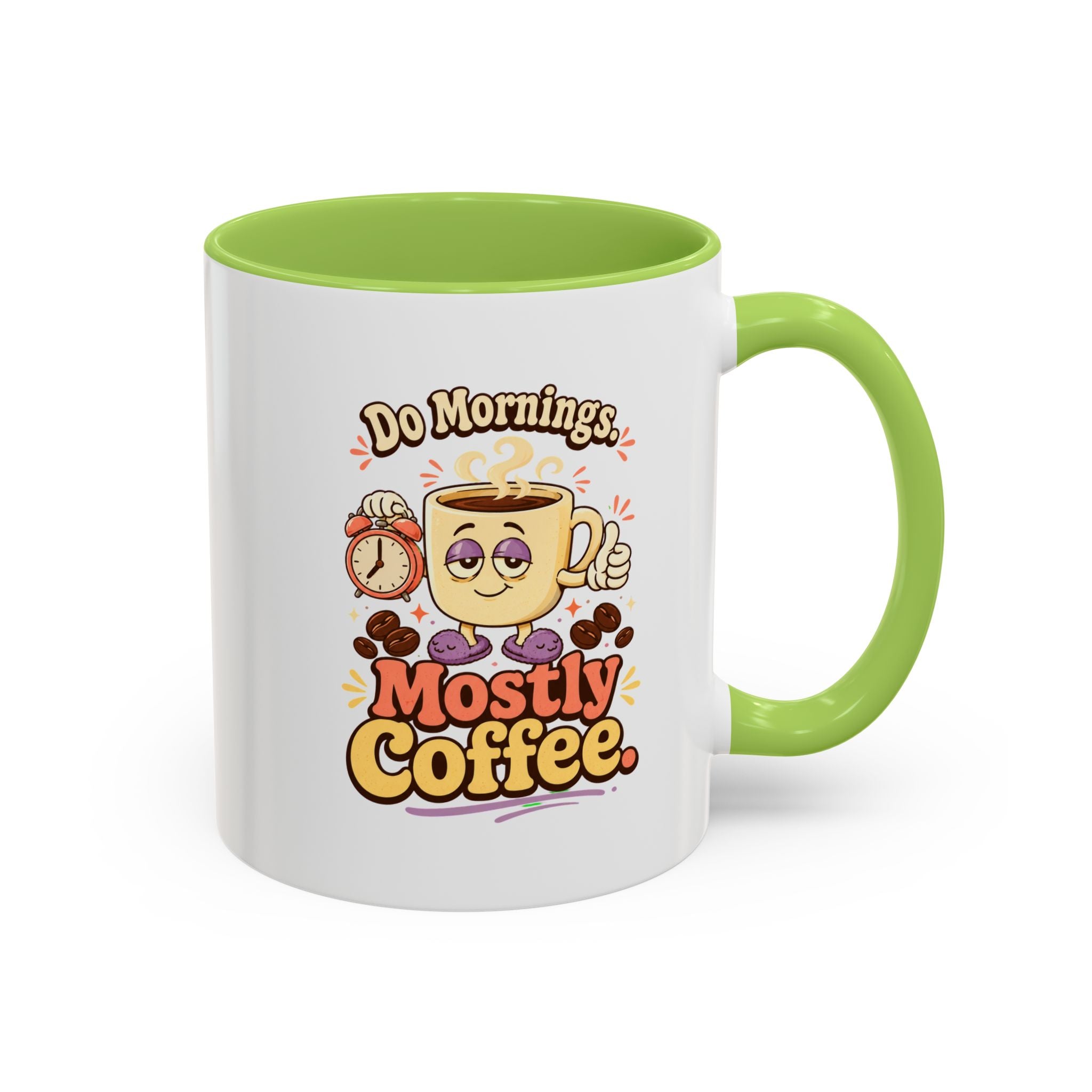 Do Mornings Mostly Coffee Accent Mug — Funny Coffee Lover Gift (11/15oz) 2607039