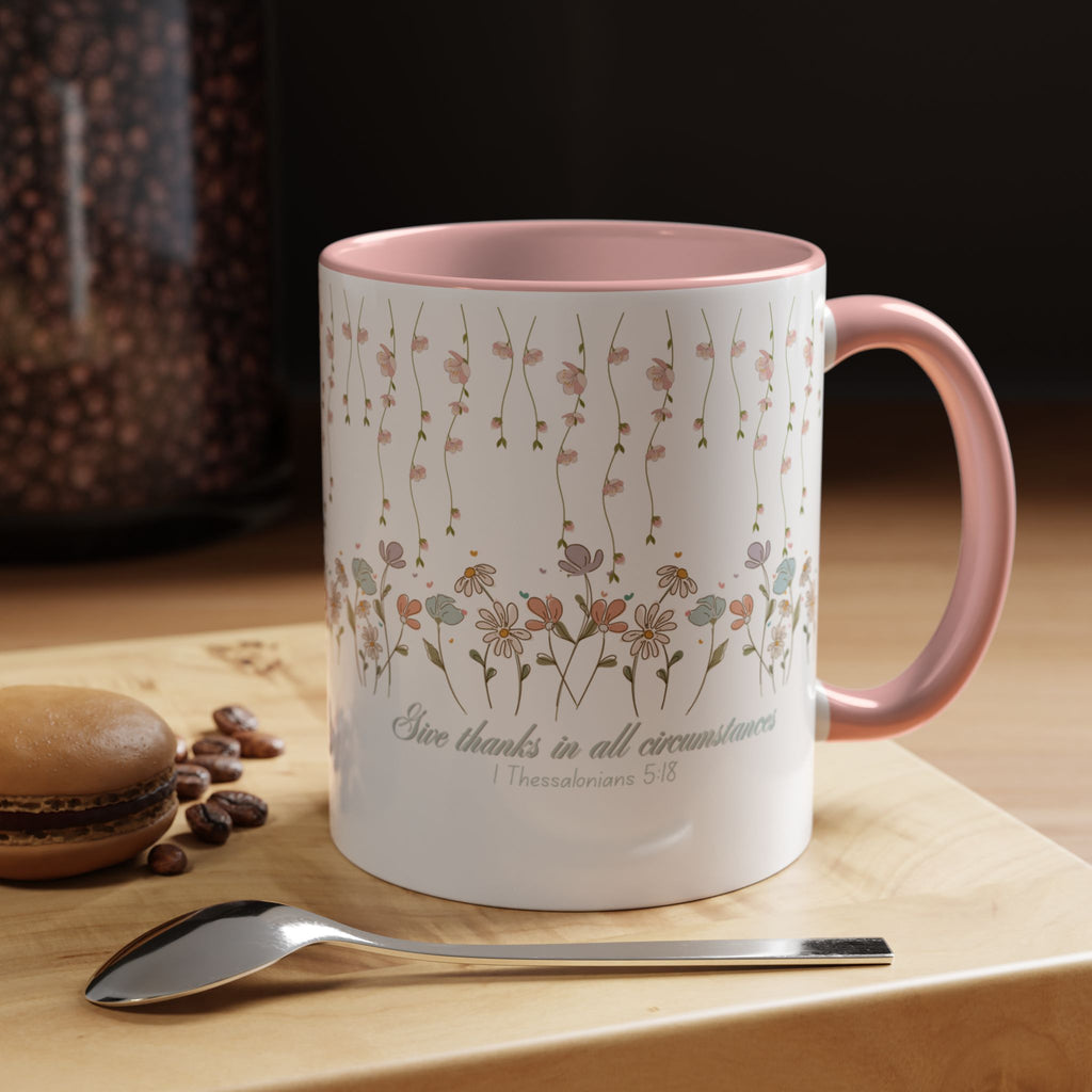 Custom Name For Thank You Coffee Mug | Personalized Grateful Floral Coffee Mug |  Gentle Remembrance 11oz | 15oz 2607033